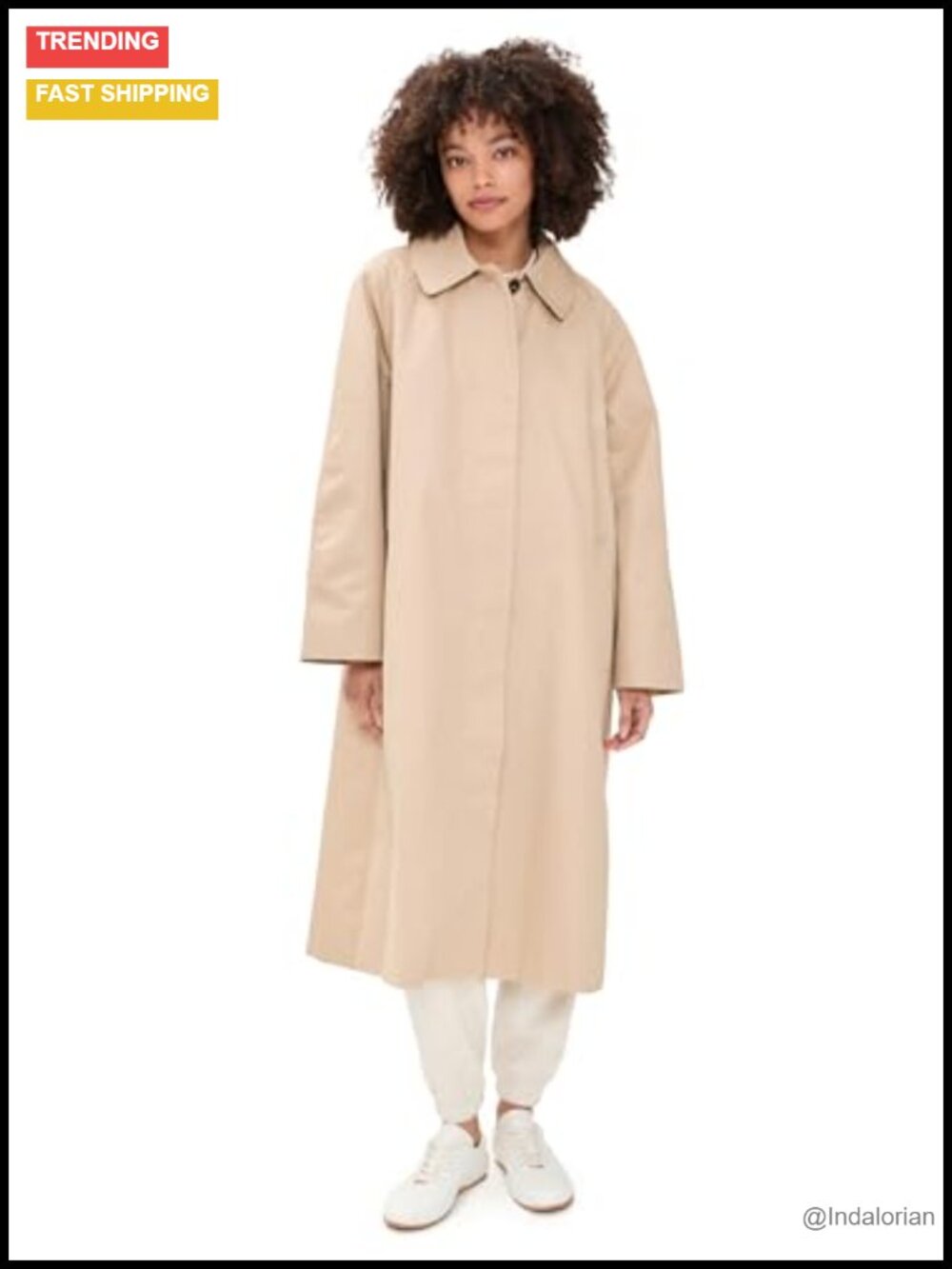 Varley Robyn Car Coat Mid-Weight Non-Stretch Twill Trench Coat